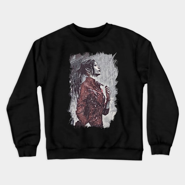 CLAIRE / Searching for her brother / Fan Art Abstract Portrait Crewneck Sweatshirt by Naumovski